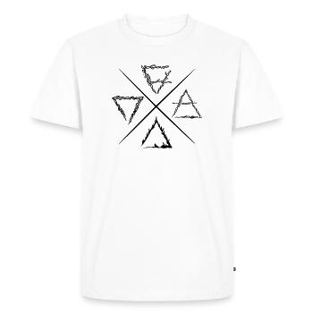Four Element Symbols - Men's Premium Organic T-Shirt - white - Front - Nico (187cm)