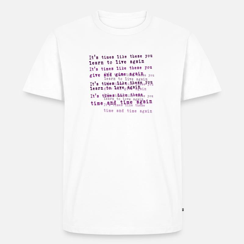 Foo Fighters Lyrik - Männer Premium Bio T-Shirt - Weiß