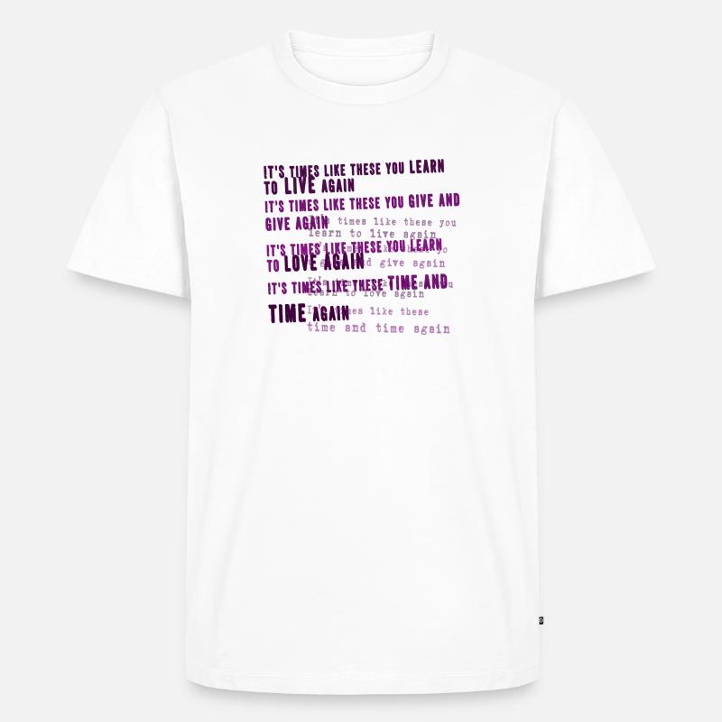 Foo Fighters Lyrik - Männer Premium Bio T-Shirt - Weiß
