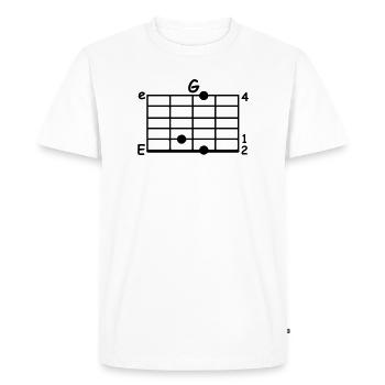 Musician Chord - Men's Premium Organic T-Shirt - white - Front - Nico (187cm)