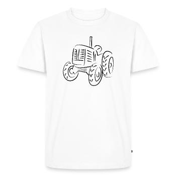 tracteur ferme agriculture - T-shirt Premium bio Homme - blanc - Devant - Nico (187cm)