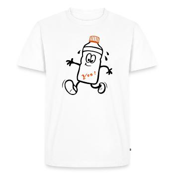 Les sportifs, les joggeurs - T-shirt Premium bio Homme - blanc - Devant - Nico (187cm)