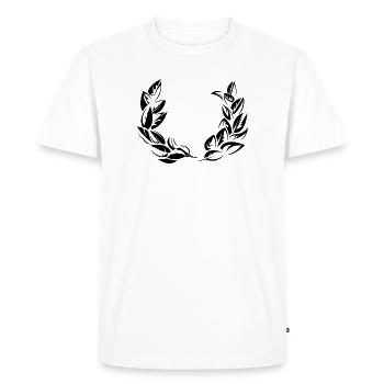 bay laurel laurel wreath symbol symbols - Men's Premium Organic T-Shirt - white - Front - Nico (187cm)