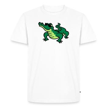Cool Croc - Men's Premium Organic T-Shirt - white - Front - Nico (187cm)