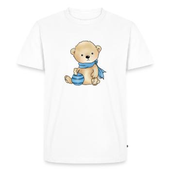 Ours avec ballon - T-shirt Premium bio Homme - blanc - Devant - Nico (187cm)