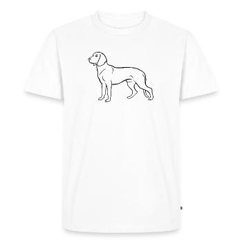Chien de soudage hanovrien - T-shirt Premium bio Homme - blanc - Devant - Nico (187cm)