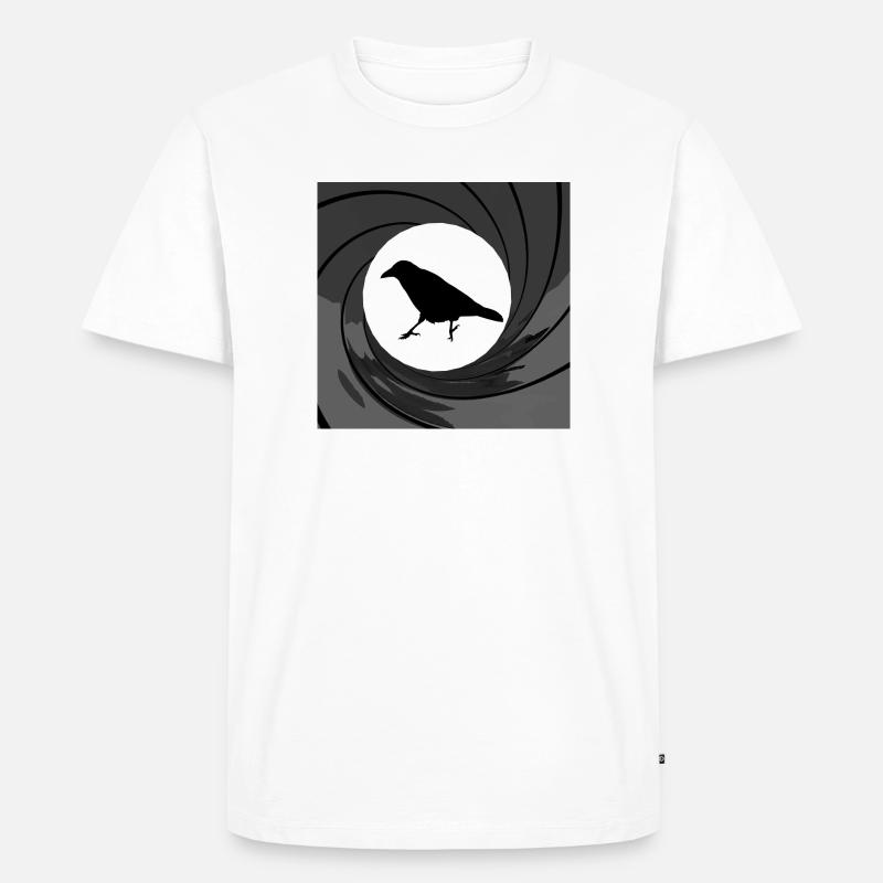 Bond crow - Männer Premium Bio T-Shirt - Weiß