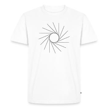 C’est une forme cool, comme un soleil. - T-shirt Premium bio Homme - blanc - Devant - Nico (187cm)