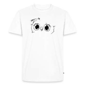Chouette - T-shirt Premium bio Homme - blanc - Devant - Nico (187cm)