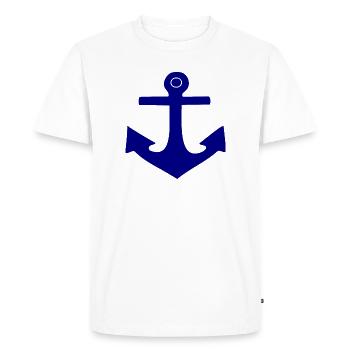 Ancre Allemagne du Nord Sailor Sailor Captain - T-shirt Premium bio Homme - blanc - Devant - Nico (187cm)
