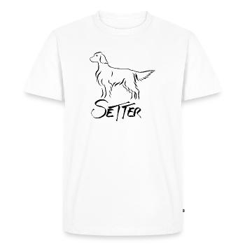 Setter standing - Men's Premium Organic T-Shirt - white - Front - Nico (187cm)