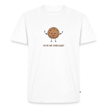 Biscuit - T-shirt Premium bio Homme - blanc - Devant - Nico (187cm)