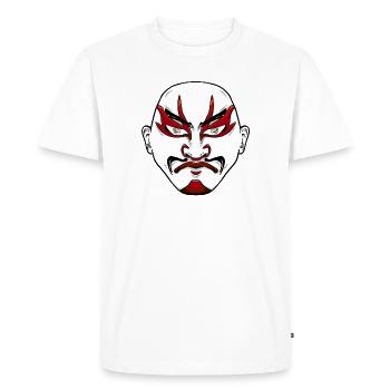 Visage de kabuki japonais - T-shirt Premium bio Homme - blanc - Devant - Nico (187cm)