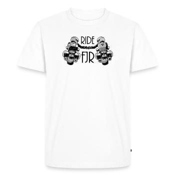 0852 2 RIDE FJR - T-shirt Premium bio Homme - blanc - Devant - Nico (187cm)