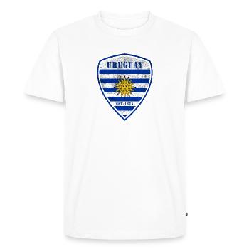 Conception d'armoiries vintage Uruguay - T-shirt Premium bio Homme - blanc - Devant - Nico (187cm)