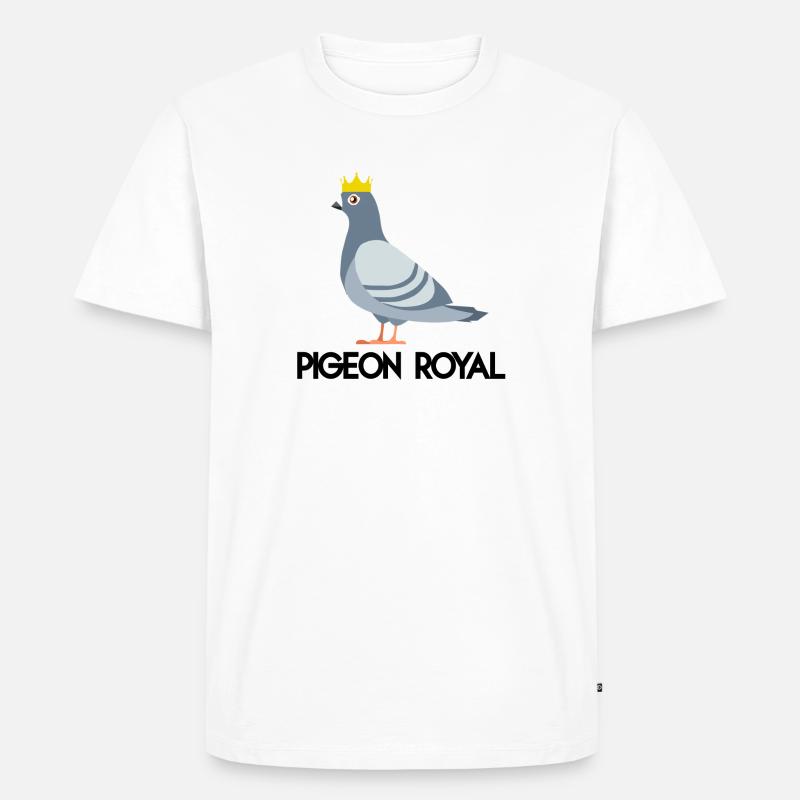 Königliche Taube (schwarzer Tippfehler) - Männer Premium Bio T-Shirt - Weiß