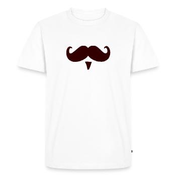 Cadeau de moustache moustache moustache - T-shirt Premium bio Homme - blanc - Devant - Nico (187cm)