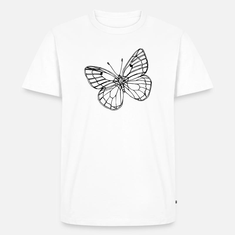Schmetterling - Männer Premium Bio T-Shirt - Weiß