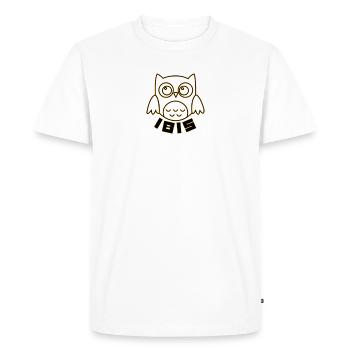 Illustration IBIS des chouettes lumineuses - T-shirt Premium bio Homme - blanc - Devant - Nico (187cm)