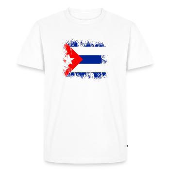 Cuba - Men's Premium Organic T-Shirt - white - Front - Nico (187cm)