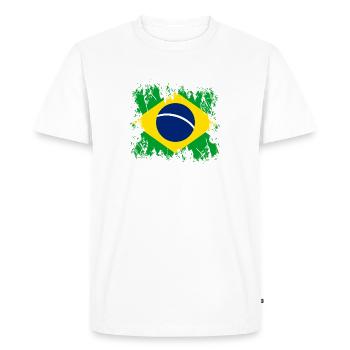 Brésil Brésil - T-shirt Premium bio Homme - blanc - Devant - Nico (187cm)
