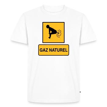Gaz naturel - T-shirt Premium bio Homme - blanc - Devant - Nico (187cm)