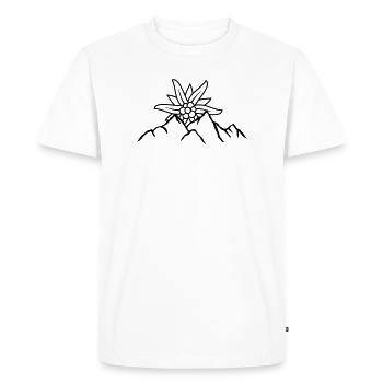 Logo sun mountain flower - Men's Premium Organic T-Shirt - white - Front - Nico (187cm)