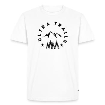 Ultra Trails - T-shirt Premium bio Homme - blanc - Devant - Nico (187cm)