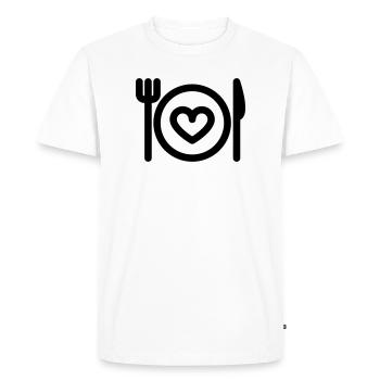 Illustration de flore exotique dans des tons pastel - T-shirt Premium bio Homme - blanc - Devant - Nico (187cm)