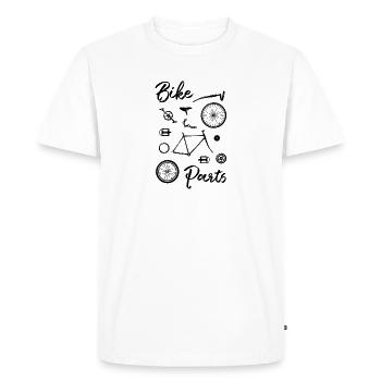 Bike Parts - T-shirt Premium bio Homme - blanc - Devant - Nico (187cm)