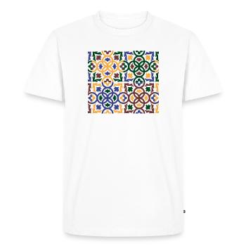 Tiles andalou 3 (masque de visage) - T-shirt Premium bio Homme - blanc - Devant - Nico (187cm)