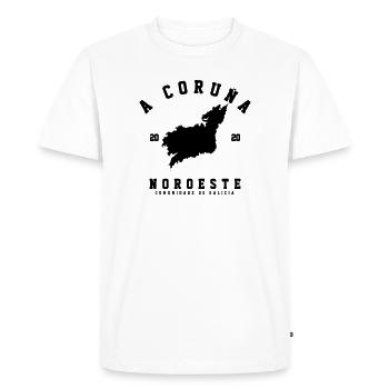 La Corogne - T-shirt Premium bio Homme - blanc - Devant - Nico (187cm)