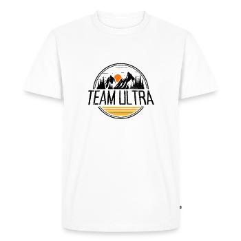 Team Ultra 100M Trail Run Ultramarathon Ultra Run - Men's Premium Organic T-Shirt - white - Front - Nico (187cm)
