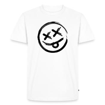 Smile - Men's Premium Organic T-Shirt - white - Front - Nico (187cm)