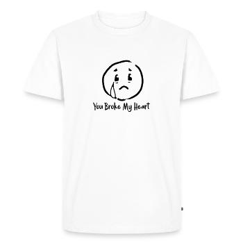 Heartache lovesickness - Men's Premium Organic T-Shirt - white - Front - Nico (187cm)