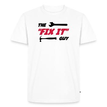 The "Fix it" Guy 🔨 - T-shirt Premium bio Homme - blanc - Devant - Nico (187cm)
