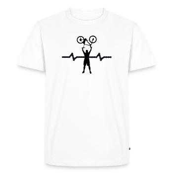 Illustration de dynamophilie pour les fans de sport - T-shirt Premium bio Homme - blanc - Devant - Nico (187cm)