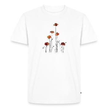 Coquelicots Silhouette Design - T-shirt Premium bio Homme - blanc - Devant - Nico (187cm)
