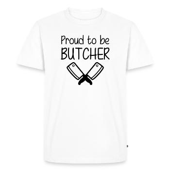 Butcher - Butcher - Men's Premium Organic T-Shirt - white - Front - Nico (187cm)