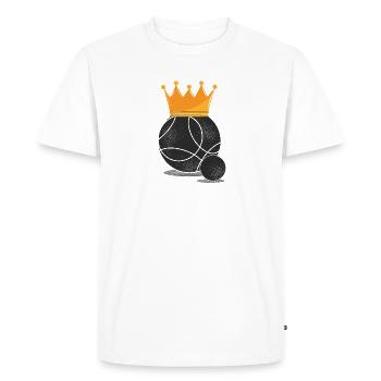 Boule queen petanque crown balls boulen boccia - Men's Premium Organic T-Shirt - white - Front - Nico (187cm)