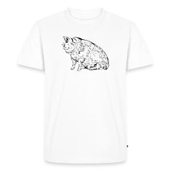 Porcs porcs - T-shirt Premium bio Homme - blanc - Devant - Nico (187cm)