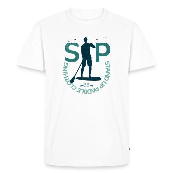 Stand Up Paddle – Logo des vêtements - T-shirt Premium bio Homme - blanc - Devant - Nico (187cm)