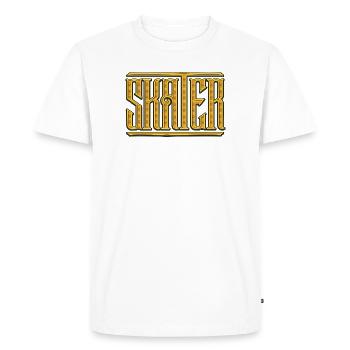 SK8R | | de skate | de skateboard Patineur - T-shirt Premium bio Homme - blanc - Devant - Nico (187cm)
