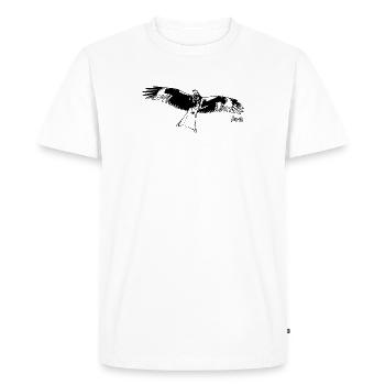 HGWild - Cerf-volant rouge - T-shirt Premium bio Homme - blanc - Devant - Nico (187cm)
