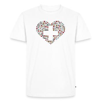 First Aid Medicine Nurse Doctor Doctor - Men's Premium Organic T-Shirt - white - Front - Nico (187cm)
