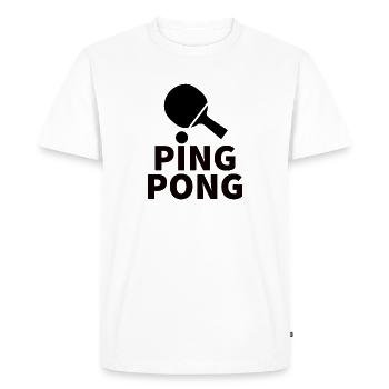 PING PONG Energetic Abstract Design - Men's Premium Organic T-Shirt - white - Front - Nico (187cm)