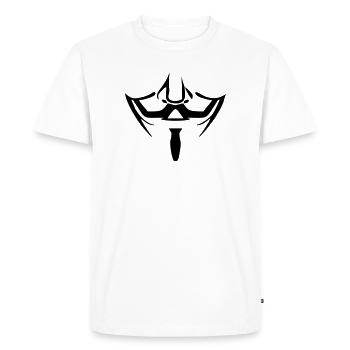 Masque anonyme - T-shirt Premium bio Homme - blanc - Devant - Nico (187cm)