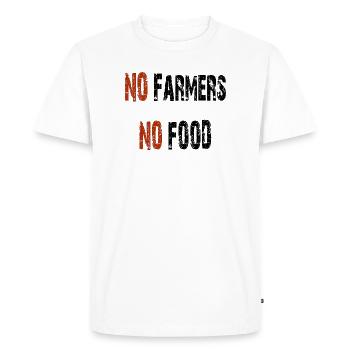 Pas d'agriculteurs pas de nourriture - T-shirt Premium bio Homme - blanc - Devant - Nico (187cm)