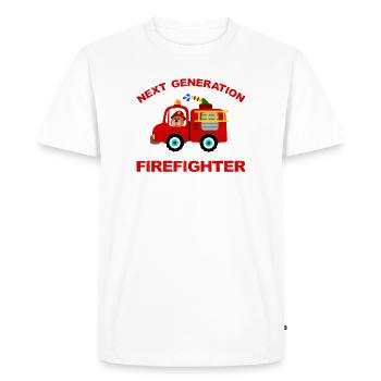Fire truck fire truck firefighter firetruck - Men's Premium Organic T-Shirt - white - Front - Nico (187cm)