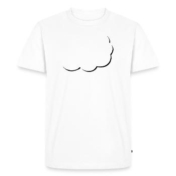 speech balloon | half speech bubble | Cloud | Cloud - Men's Premium Organic T-Shirt - white - Front - Nico (187cm)